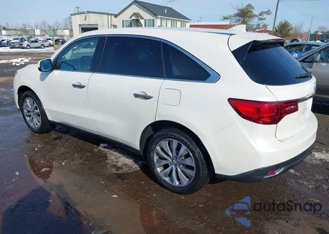 2015 Acura Mdx Technology Package z USA, uszkodzony, nr VIN 5FRYD4H43FB001920